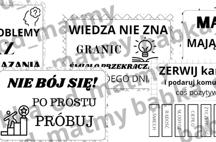 Materiały na gazetkę klasową - hasła motywujące i WAKACJOODLICZACZ!
