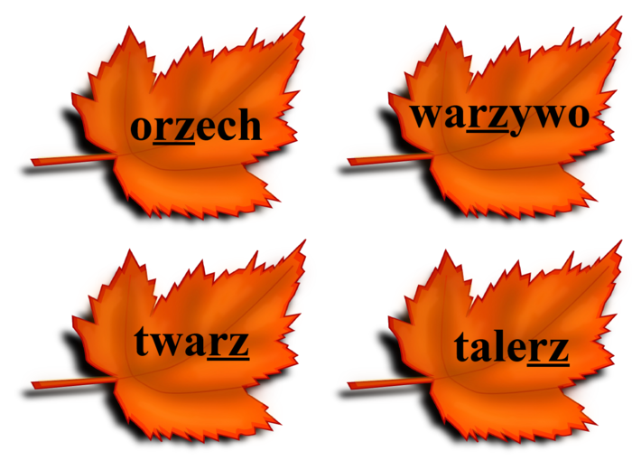 Jesienna ortografia - dekoracja