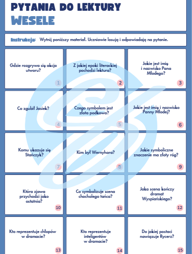 Wesele Stanisława Wyspiańskiego - Pytania do Lektury z Odpowiedziami | Świetna Pomoc Dydaktyczna na Polski