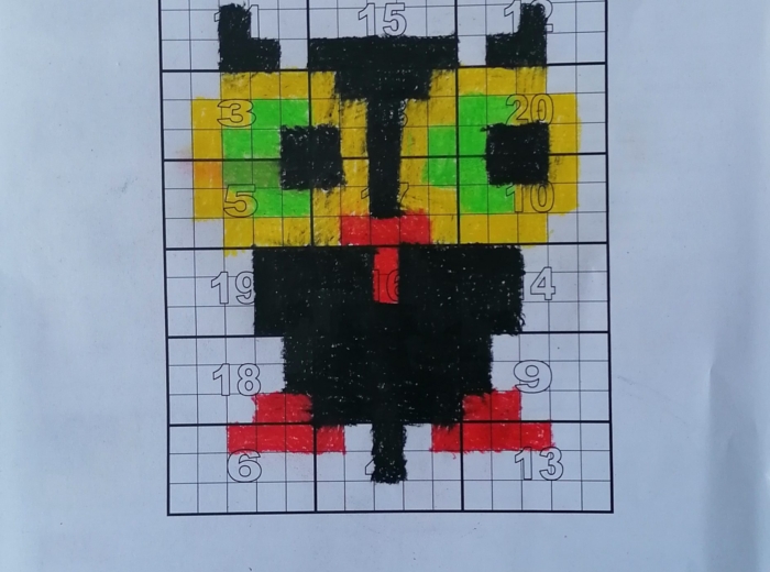 Ukryty obrazek - zadania tekstowe dla pierwszaków.