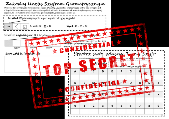 Zostań Tajnym Agentem – klasa 4-5 - mnożenie, dzielenie, dodawanie, odejmowanie – Nauczanie Oparte na Projektach (PBL)