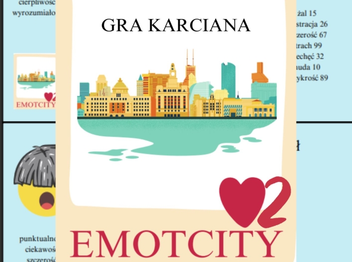 Autorska gra karciana Emotcity2 - rozwój kompetencji emocjonalno-społecznych