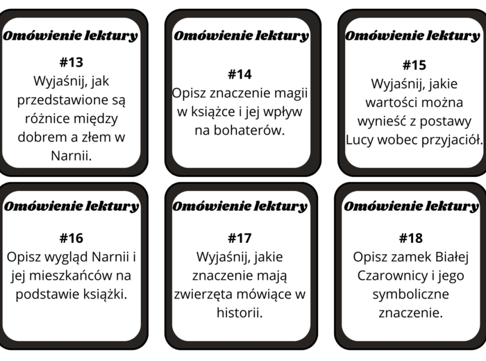 Opowieści z Narnii. Lew Czarownica i Stara Szafa - karty dyskusyjne