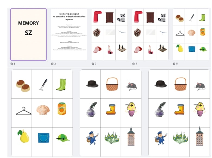 Memory z głoską sz