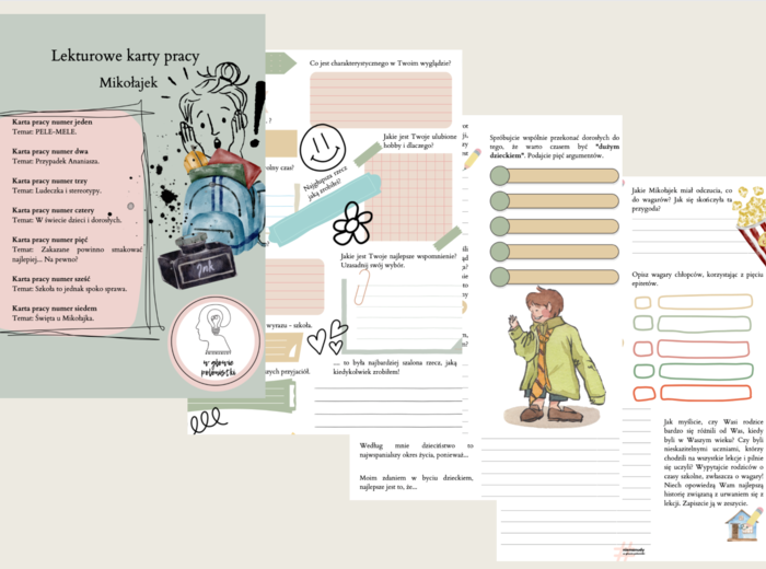 Lekturowe karty pracy - Mikołajek