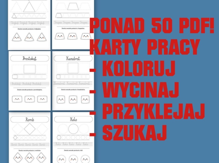 Karty Pracy – Kształty | Edukacja Przedszkolna | Do Druku