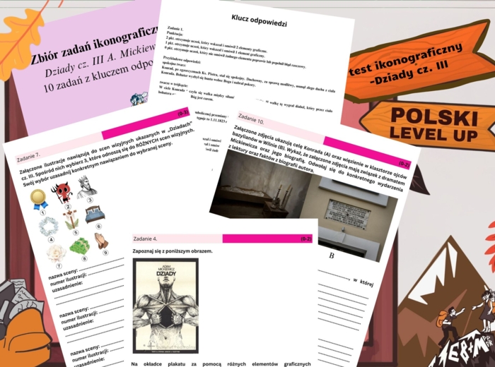Test ikonograficzny (10 zadań z kluczem odpowiedzi)_Dziady cz. III_Polski Level Up