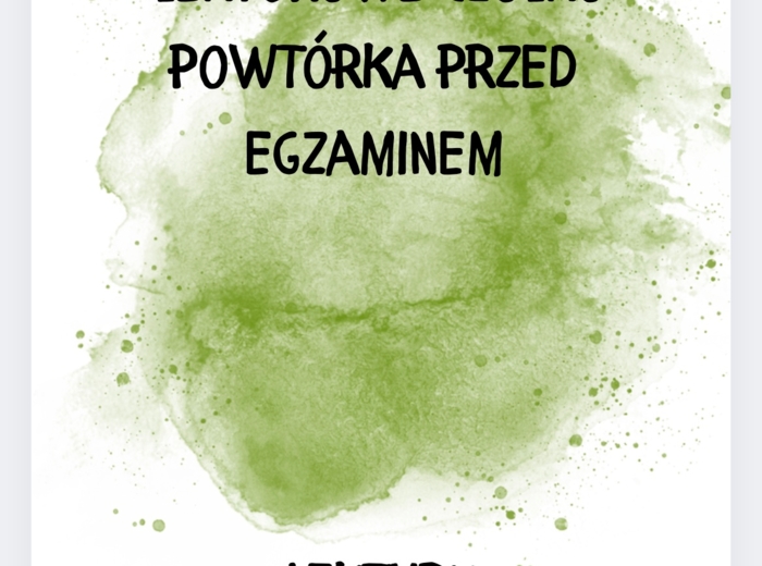 Czółko powtórka przed egzaminem