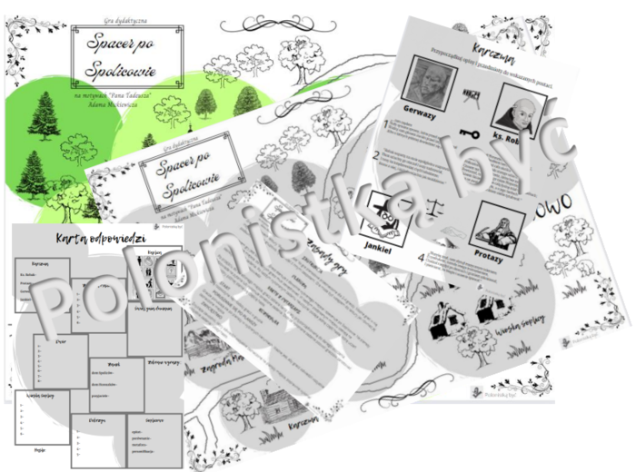 "Pan Tadeusz"- Spacer po Soplicowie- gra dydaktyczna