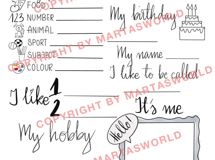 "All About Me" – twórcza karta pracy na Twoje lekcje!