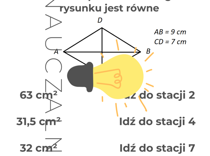Stacje zadaniowe Pola figur klasy 5 - 6