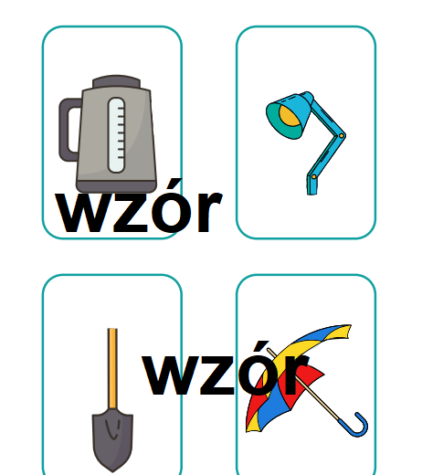 Ćwiczenia myślenia, percepcji wzrokowej i percepcji słuchowej