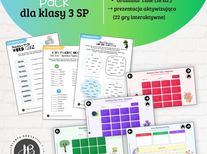 May Revision Pack – Klasa 3 - Zestaw powtórkowy z języka angielskiego dla uczniów szkoły podstawowej