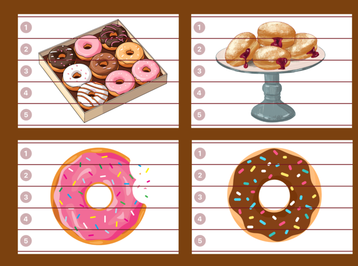 TŁUSTY CZWARTEK – puzzle – biblioteka – świetlica – przedszkole – 12 wersji