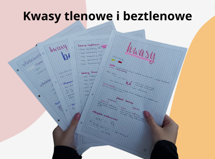 Kwasy tlenowe i beztlenowe - notatka do nauki