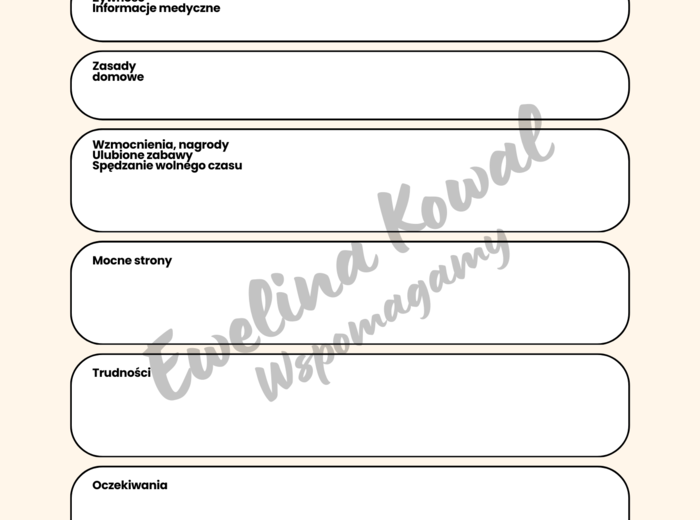 Karta informacji o dziecku