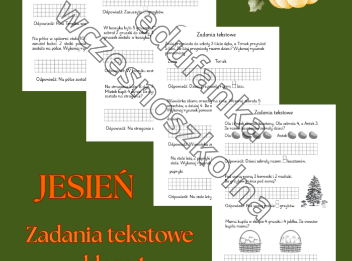 Zadania tekstowe dla klasy 1