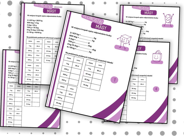 Jednostki masy kl. 4 i 5