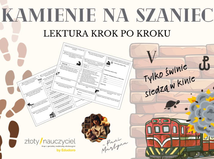 KAMIENIE NA SZANIEC: Krok po kroku – karta pracy do lektury