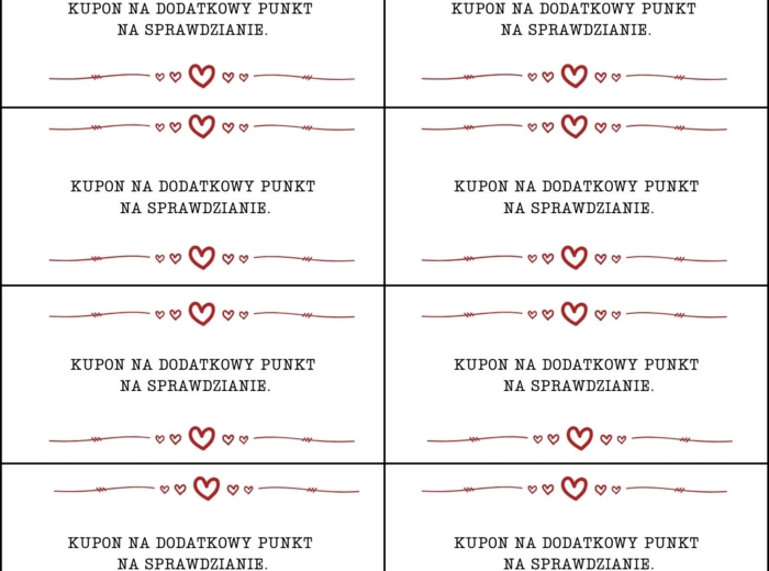 Walentynkowe kupony ratunkowe.