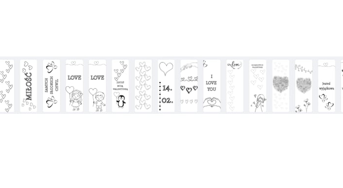 Zakładki Walentynkowe