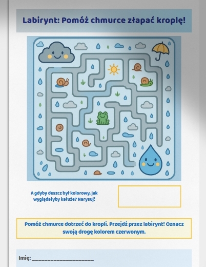 Karta pracy „Mój deszczowy dzień”