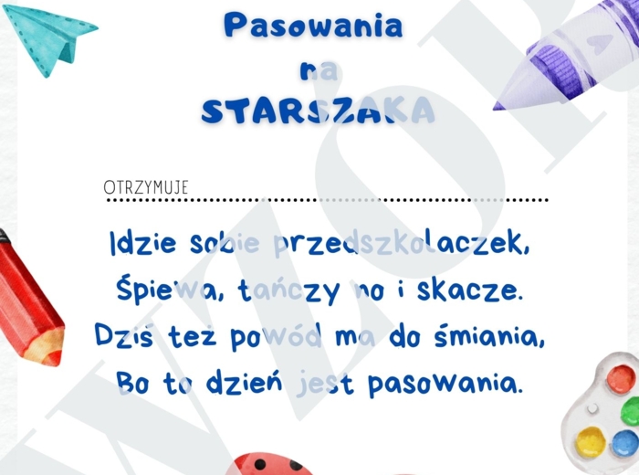 Biedronka Pasowanie na Starszaka