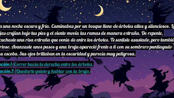 Halloweenowa gra z czytaniem na poziomie A2-B1. Czy uda Ci się uciec wiedźmie?
