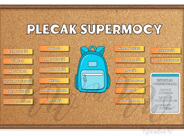 Gazetka szkolna - "PLECAK SUPERMOCY"
