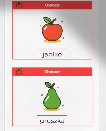 Karty obrazkowe: "Moje pierwsze słowa"