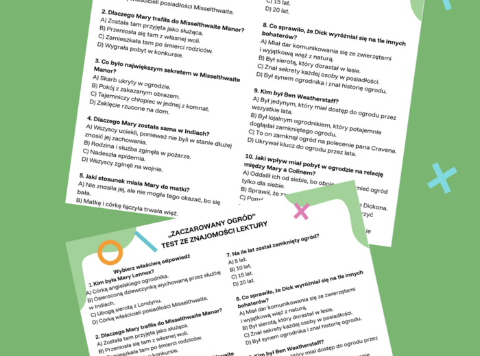 Zaczarowany ogród - test ze znajomości lektury