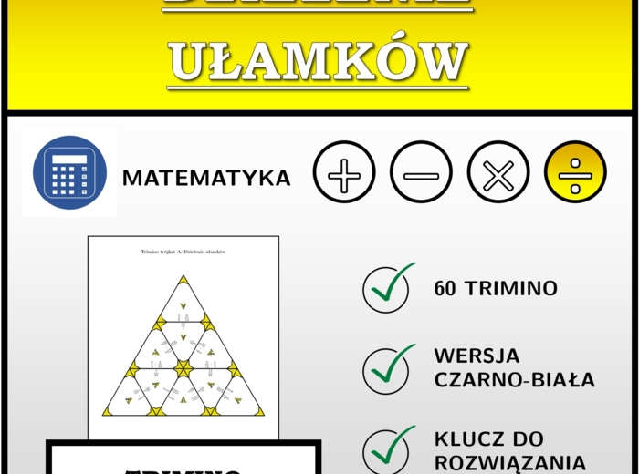 Trimino - Dzielenie ułamków | matematyka