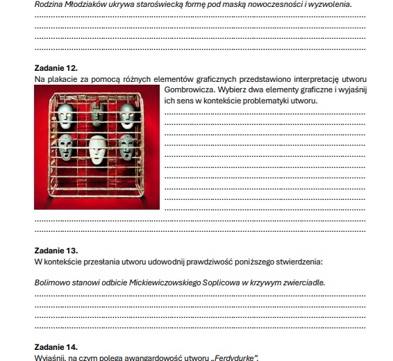 Karta pracy "Ferdydurke"