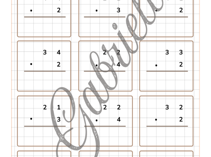 Karta pracy mnożenie pisemne klasa 4