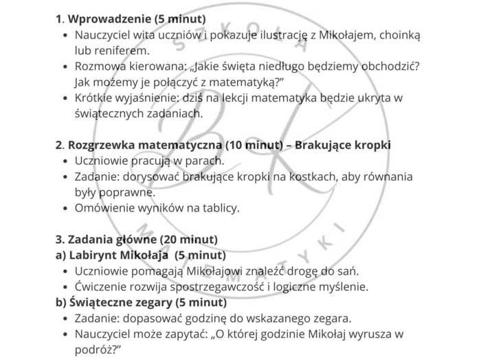 Świąteczna matematyka