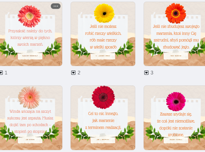 Gazetka polonistyczna - 10 kart, cytaty, motywacja
