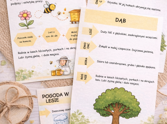 Kubuś Puchatek w Stumilowym Lesie – pakiet 20 kart pracy dla klas 1–3