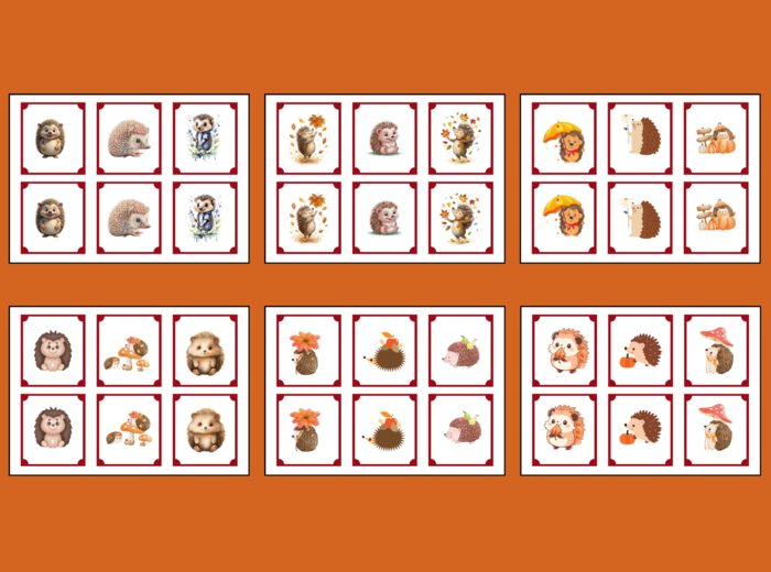 DZIEŃ JEŻA – memory – 36 szt. - biblioteka - świetlica