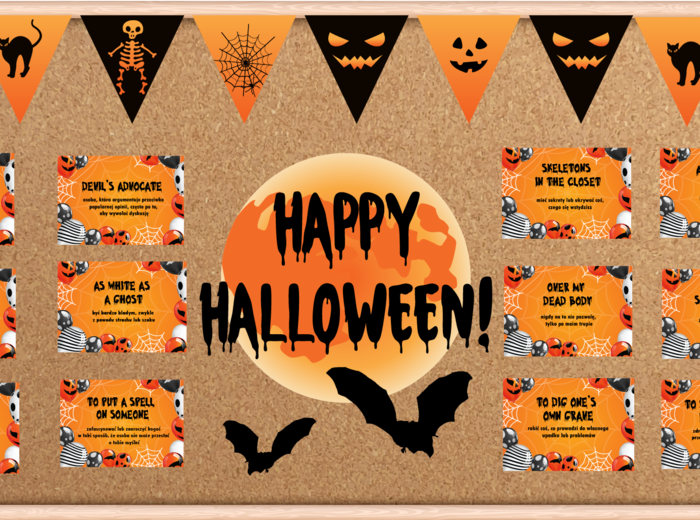 Gazetka anglojęzyczna na Halloween