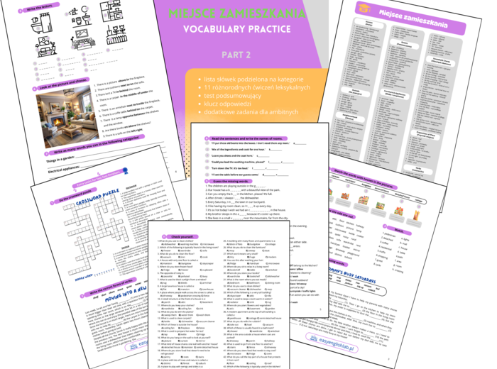 Egzamin Ósmoklasisty. Vocabulary Practice. Dział: Miejsce zamieszkania