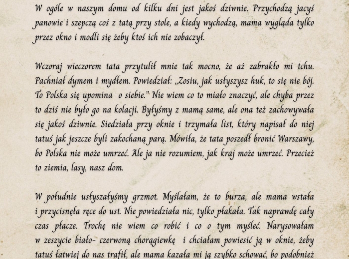 "Pamiętnik naszej wolności"- scenariusz patriotyczny dla uczniów szkół podstawowych i ponadpodstawowych