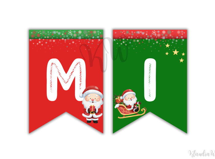 Girlanda „WITAJ ŚWIĘTY MIKOŁAJU!” – PDF do druku