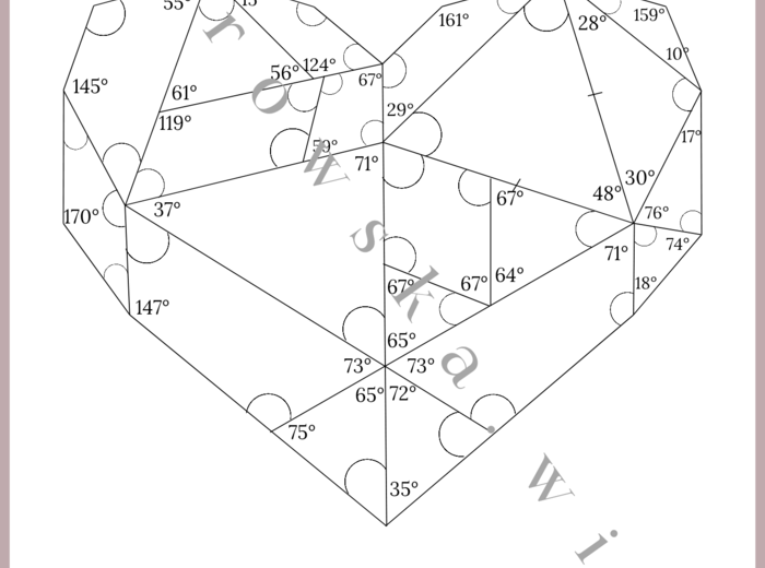 Walentynkowe miary kątów