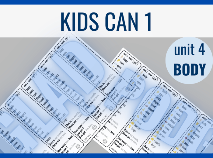 Kids Can 1 unit 4 BODY – zakładki do książki