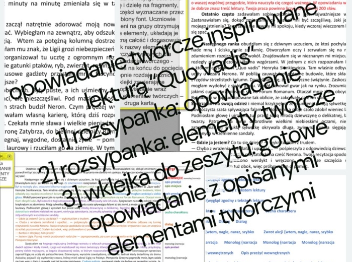 Opowiadanie twórcze inspirowane lekturą "Quo vadis" Henryka Sienkiewicza