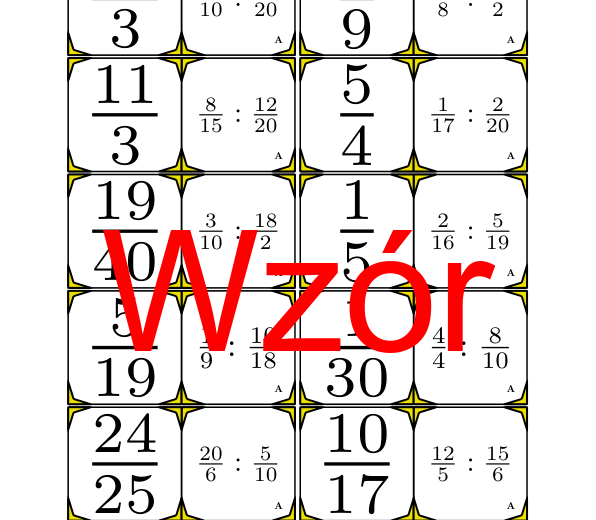 Domino - Dzielenie ułamków | matematyka
