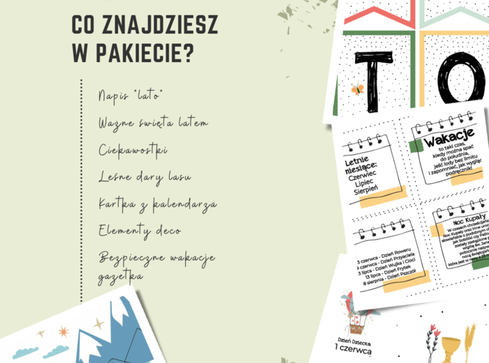 Gazetka LATO + GRATIS gazetka Bezpieczne Wakacje