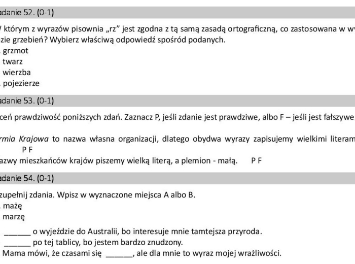E8 Ortografia i interpunkcja 120 zadań