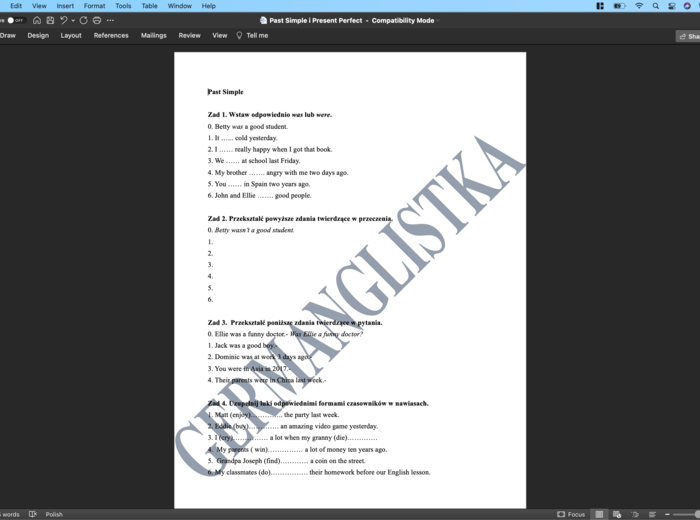 Past Simple i Present Perfect - ćwiczenia z kluczem dla uczniów szkół podstawowych