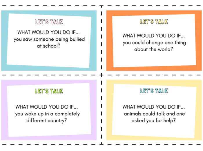 Conversation game for speaking practice - second conditional